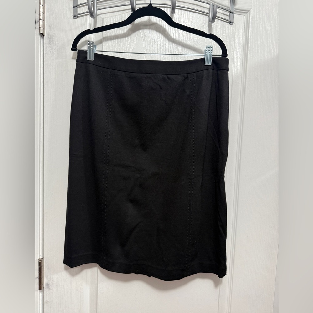 Talbots Pencil Skirt Womens 10 Black Career Neutral Staple Wardrobe Office‎ Core